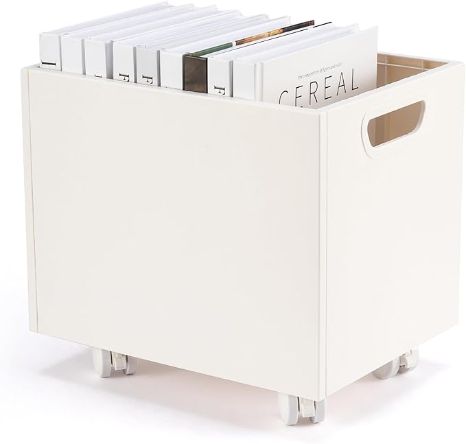 CINPIUK Rolling File Organizer with Wheels, Stackable Storage File Boxes, Portable Letter/Legal Size File Folder Box Book Box