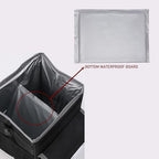 upra Car Trash Can with Lid,Bag Hanging Storage Pockets,Adjustable Tissue Holder & Straps,Portable Waterproof Garbage Bin, 1.98 Gal Large Capacity Multipurpose Bin