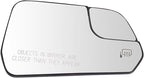 TRQ Passenger Side Mirror Glass Heated Convex Snap On Compatible with 2018-2020 Ford Mustang FO1325220