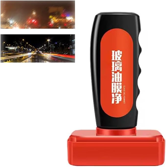ELEFOCUS Automotive Glass Cleaner,120ml Car Rain-proof Anti-fog Agent Oil Film Remover Sponge Car Window Wiper (Oil Film Remo