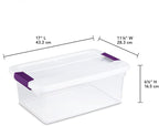 STERILITE 15 Qt ClearView Latch Storage Box, Stackable Bin with Latching Lid, Plastic Container to Organize Shoes in Closet, 