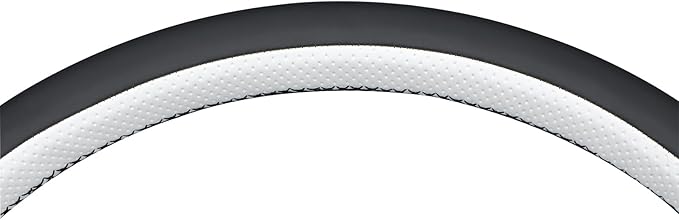 MEWANT Hand Stitch Black White Faux Leather Steering Wheel Cover for Chevy Silverado 1500 Astro Blazer C/K Kodiak S10
