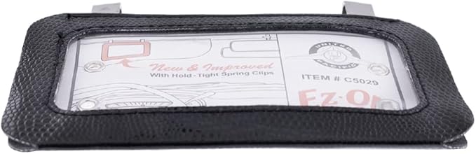 United Pacific C5029 Classic Vintage Style Sun Visor Registration Holder/Visor Clip, Sun Visor Accessory, Synthetic Material w/Clear Window - ONE Unit