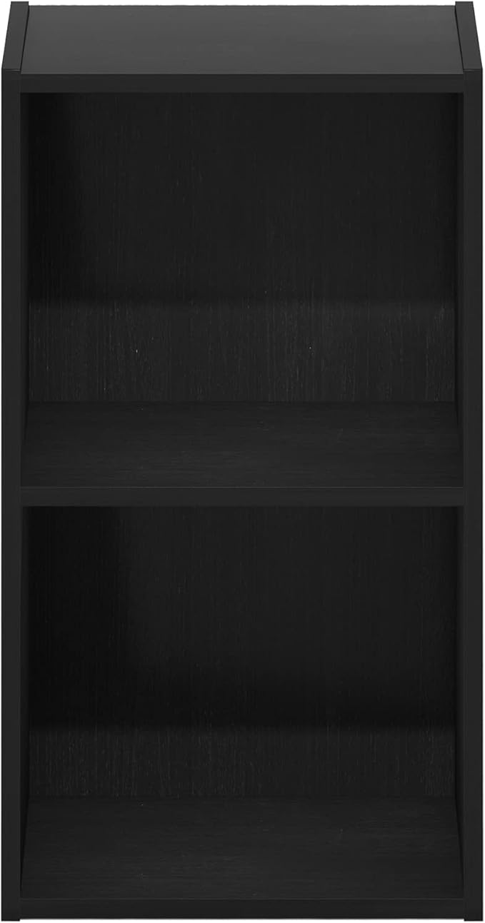 Furinno PASIR Book Shelf, 2-Tier Modern Bookshelf, Open Shelves Bookcase 9 x 12 x 21, Easy Assembly, for Living Room, Bedroom