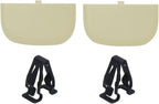 MOTOKU Pair Beige Iron Sun Visor Cover Cap and Clip Retainer Holder Kit for MKZ Fusion 2013-2016 Edge 2013-2024 Dune Tan Sunvisor