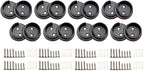 QCAA Heavy Duty Solid Metal Pole Socket Set, 1-3/8'', Matte Black, 8 Pairs, Made in Taiwan