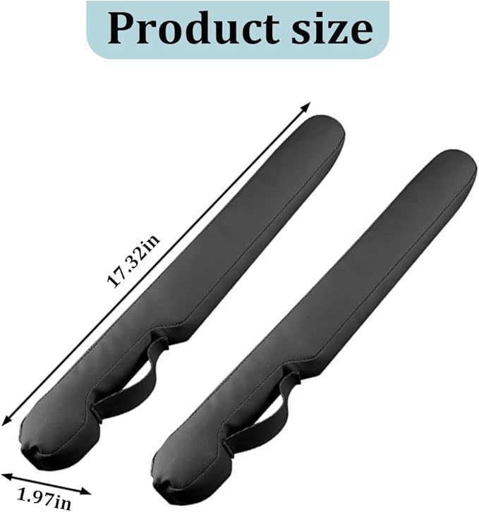 Car Seat Gap Filler, 2PCS Between Vehicle Seats Console Organizer Stop Things from Dropping, Automotive Interior Chair Gap Coverage Fill, Universal for SUV Automobile Truck (Black)