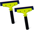 NEWISHTOOL 2 Pack Rubber Squeegee with Nylon Handle for Water Removal, Glass Cleaning, PPF Installing and Window Film Application (8-Inch Blade with Long Handle)