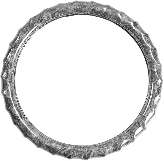 Wood Grain Steering Wheel Cover - Comfortable Grip, Artistic Design, Easy to Install, Universal Fit for Cars, Trucks, Vans & SUVs (White)