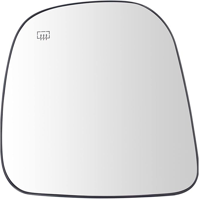 TRQ Exterior Mirror Glass Power Heated LH Compatible with Chevy Express GMC Savana