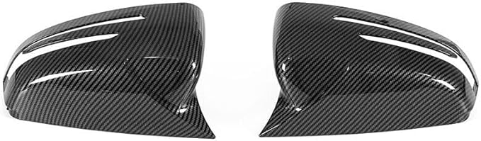 Carbon Fiber Horn Mirror Cover Cap Fit for Merceddes Beenz Beenz W204 W176 W212 CLA250 1994-2020 Passenger + Driver side