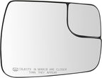TRQ Passenger Side Heated Mirror Glass with Backing Plate Compatible with 2019-2021 Ram 1500