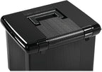 Pendaflex Portable File Box, Black, 11"H x 14" W x 11-1/8" D (41742)
