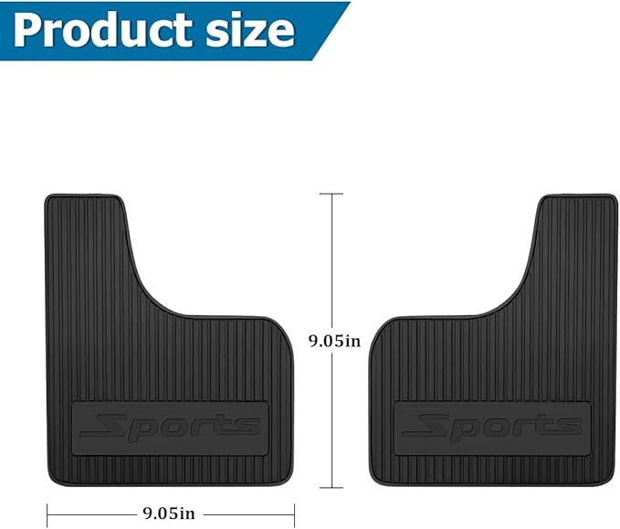 HZEL Car Mud Flaps, 4PCS Soft Flexible Bendable Rubber Vehicle Mudguard Splash Guard with Hardware Tool, Auto Exterior Protec