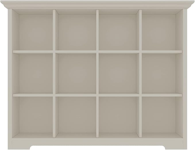 OSCHF Wooden Cube Bookcase with Base - Modern 3 Tiers Floor Standing Open Shelf Cabinet for Home and Office, 12-Cube Lattice 