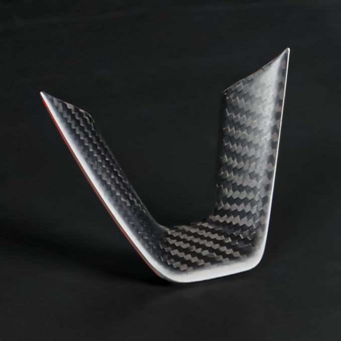 JSWAN Carbon Fiber Steering Wheel Panel Cover Fit for Tesla Refreshed Model 3 Highland Performance (2024+) Model Y Juniper (2025+) Steering Wheel Frame Trim Cover Accessories (Matte Twill Weave)