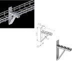 Kable Kontrol Cantilever Wall Bracket – 12” Width - Wire Mesh Tray Cable Management Rack Cords Organizer Cable Basket, Zinc P