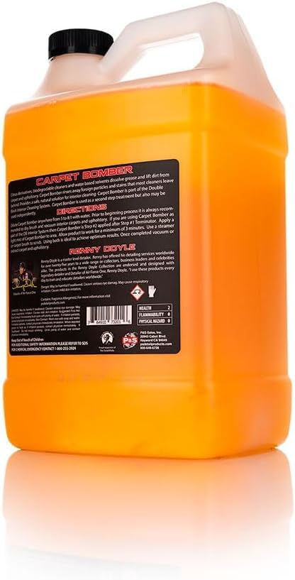 P & S PROFESSIONAL DETAIL PRODUCTS Carpet Bomber – Professional Upholstery Cleaner, Citrus-Based Formula, Removes Grease, Dir