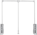 uyoyous Pull Down Closet Rods, Adjustable 35-48 Inch Wardrobe Rail Lift Collapsible Closet Rod Aluminium Retractable Wardrobe