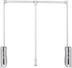 uyoyous Pull Down Closet Rods, Adjustable 35-48 Inch Wardrobe Rail Lift Collapsible Closet Rod Aluminium Retractable Wardrobe