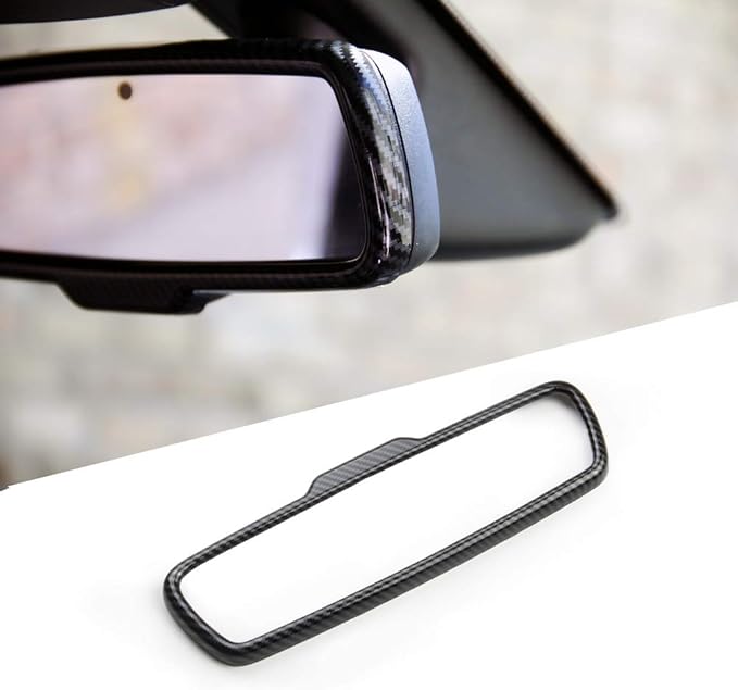 Crosselec Carbon Fiber Rearview Mirror Frame Cover Trim For Dodge Charger 2015+