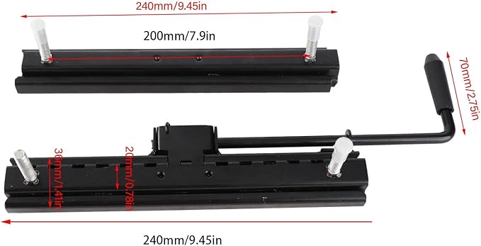 Vehicle Seat Slider Track, 2PCS Strong Strength Adjustable Seat Sliding Fit For Go Kart Four Wheel Off Road UTV