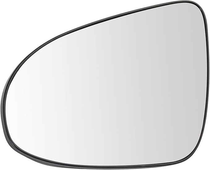 TRQ Driver Side Mirror Glass Snap On Clear Compatible with 2012-2014 Toyota Camry