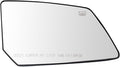 TRQ Passenger Side Heated Mirror Glass with Backing Plate Compatible with 2007-2016 GMC Acadia 2017 Acadia Limited 2007-2010 
