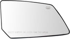 TRQ Passenger Side Heated Mirror Glass with Backing Plate Compatible with 2007-2016 GMC Acadia 2017 Acadia Limited 2007-2010 
