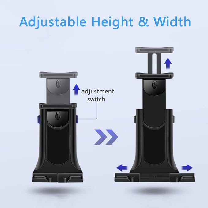 MACHSWON Universal Car Phone Holder Bracket for CD Slot, Adjustable Tablet Holder Stand for Car, Compatible with iPhone, iPad, Samsung 4-12" Devices