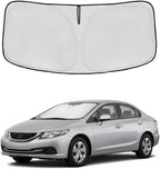 Windshield Sun Shade for Honda Civic 2006-2015 Sunshade Front Window Shade Custom Fit Civic Accessories Sun Visor Foldable Shade Blocks UV Rays Accessories