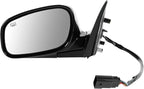 TRQ 2 Piece Driver and Passenger Side Mirror Assembly Set Electric Adjustment Heated Memory Puddle Light Black Compatible wit