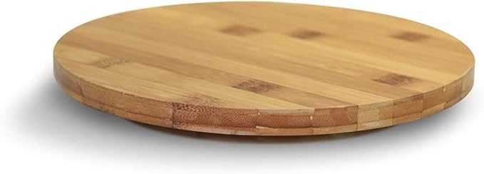 Bamboo Lazy Susan Spinning Turntable for Kitchen Storage and Table (10 inch)