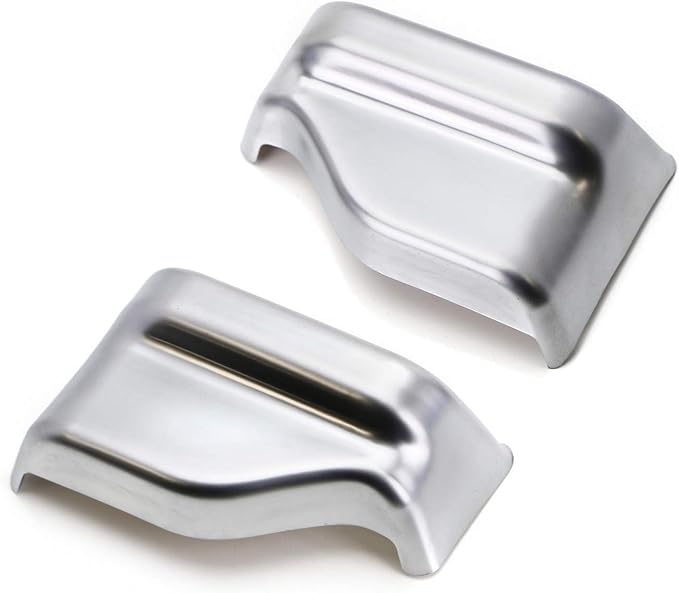 iJDMTOY Satin Silver Front Seat Belt Shoulder Height Adjustment Button Cover Trims Compatible with Mercedes W205 C-Class W213 E-Class X205 GLC-Class