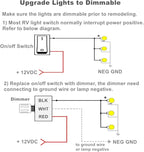 Acegoo 12V Dimmer Switch 2-Pcs, RV Light Dimmer High Side PWM Dimming Switch for Boat Camper Trailer Van Truck Cars, Works with LED Light Fixture, Halogen, Incandescent, Strip Lights