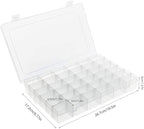 Umirokin 2 Pack 36 Grids Bead Organizer Box, Plastic Craft Organizers and Storage with Adjustable Dividers, Screw, Parts & Ta
