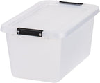 IRIS USA 6-Pack Clip Box with Latching Lids, 13 Quart Craft Storage Bins, Art & Writing Supply Containers for Home, Office & 