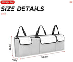 BELOMI Car Trunk Organizer, Auto Waterproof Sturdy Backseat Hanging Large Storage Collapsible Cargo Bag with Anti-Slip
