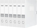 HUA JIE A4 Storage File Boxes Plastic Archives Cases with Lid, File Folder Organizer Document Filing Box for office,31×5.5×23