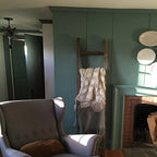 BARNWOODUSA Rustic Decorative Ladder - 100% Upcycled Wood (72" x 12" x 1.5", Weathered Gray)