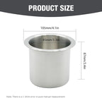 Anxingo 4 Pcs Stainless Steel Cup Holder, Silver Poker Table Drink Holder, Drop-in Cup Drink Holder for Yacht Boats RV Cars a