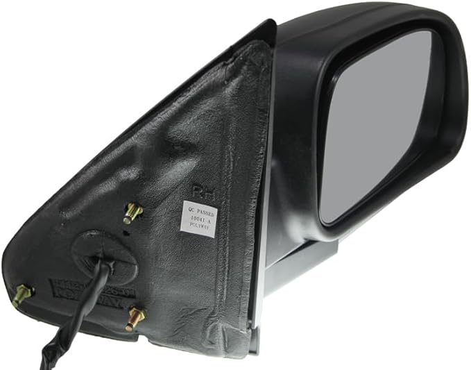 TRQ 2 Piece Driver and Passenger Side Set View Mirror Electric Adjustment Heated No Memory Clear Signal Lens Black Compatible