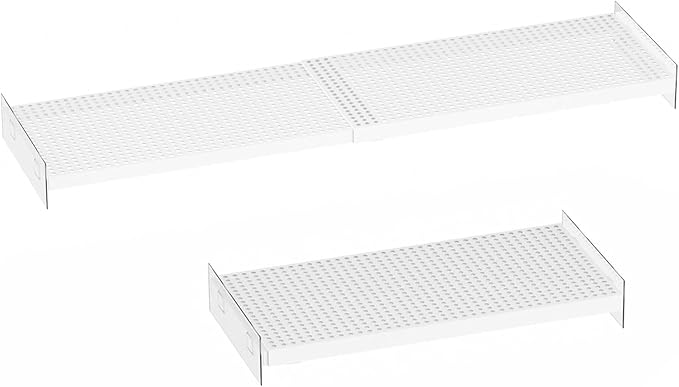 Adjustable Closet Shelves Divider, Expandable Metal Hanging Shelves Closet Separator for Closet Cabinet Wardrobe Cupboard Bed