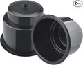 SDTC Tech Black Sofa Cup Holder, Universal Plastic Recessed Cup Holder with Drain for RV Boats, Cars, Sofas and Golf Carts (2