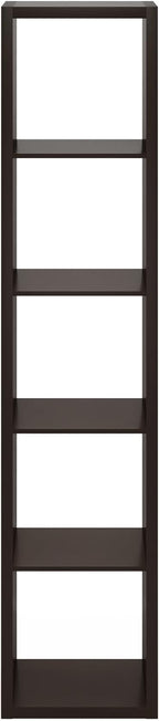 Furinno Cubicle Book Shelf, 5-Cube Bookshelf, Extra Thick Horizontally & Vertically Reversible Bookcase with Open Back, 14.6"