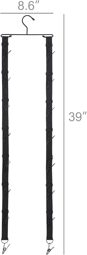 Mkono Closet Storage Rack Baseball Cap Keeper Hanger with 16 Hooks Modern Multifunctional Organizer for Door and Wall Fit Mos