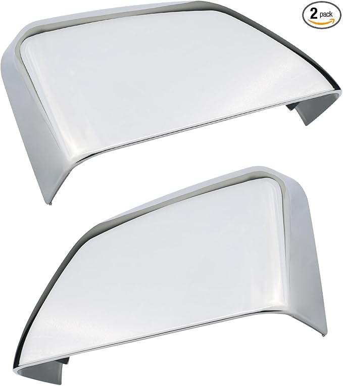 1 Pair Tow Mirror Chrome Cover Cap | For 2017-2024 Ford Super Duty F250 F350 F450 F550 Truck Accessories Replacement |