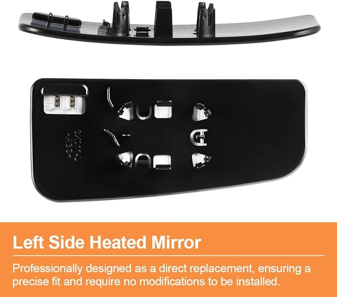 Senzeal Driver Side Heated Lower Mirror Glass Replacement for Ford F150 Truck 2015-2020 Ford F250 F350 Super Duty F450 F550 Truck 2017-2022 Towing Mirror FL3Z17K707V (Left Side)