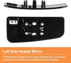 Senzeal Driver Side Heated Lower Mirror Glass Replacement for Ford F150 Truck 2015-2020 Ford F250 F350 Super Duty F450 F550 Truck 2017-2022 Towing Mirror FL3Z17K707V (Left Side)