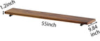Industrial Pipe Wall Wood Shelves,Real Wooden Shelves 55" in Special Brown Color with 1.2" Extra Thickness, Modern Floating S